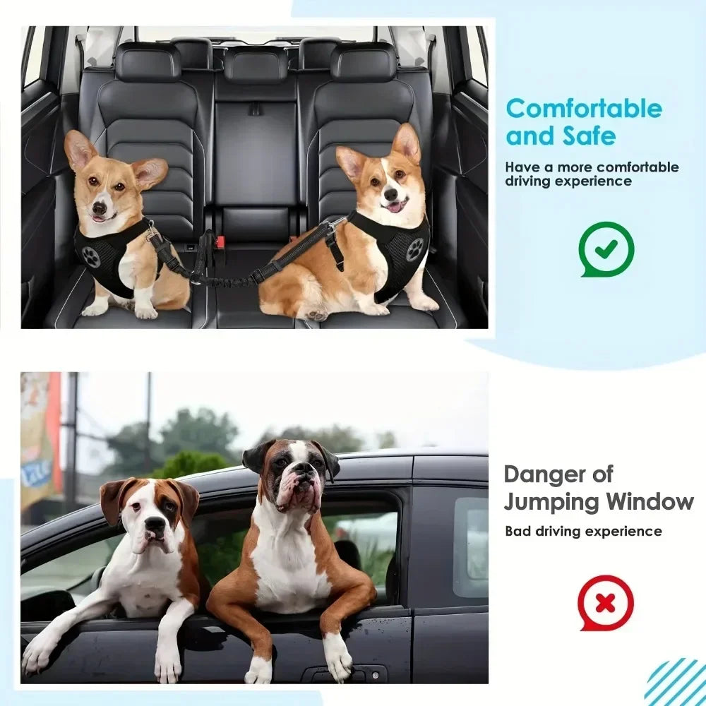 SafeRide™ Adjustable Dog Car Safety Belt