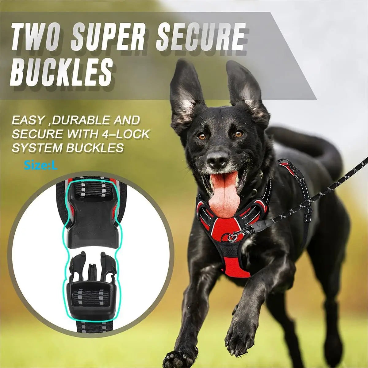 SafeWalk™ No-Pull Adjustable Dog Harness