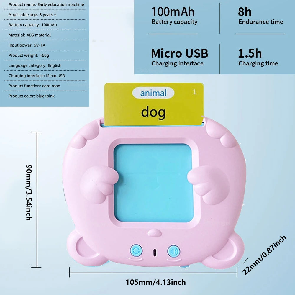 Early Learning Interactive Audio Flashcard Toy for Kids