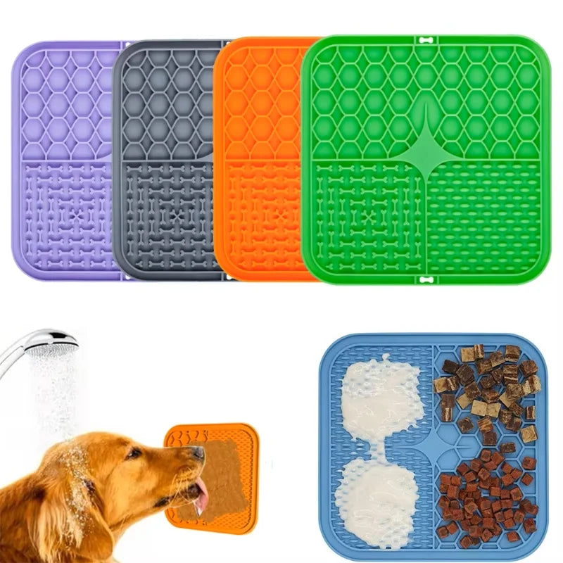 Anti-Anxiety Dog Lick Mat for Bathing & Grooming