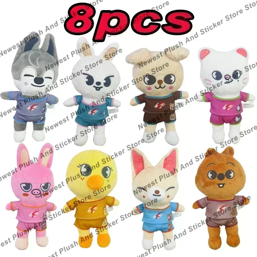 Skzoo Plush Kpop Toys Cartoon Stuffed Animal Plushies Doll Kawaii Companion for Kid Adult Fans Gift