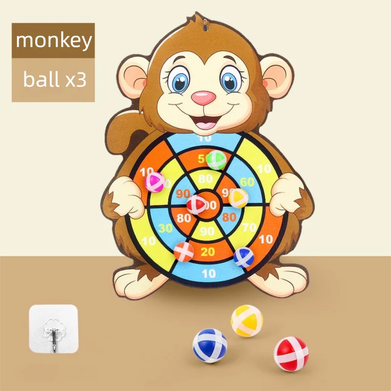 Montessori Sticky Ball Dart Board Game