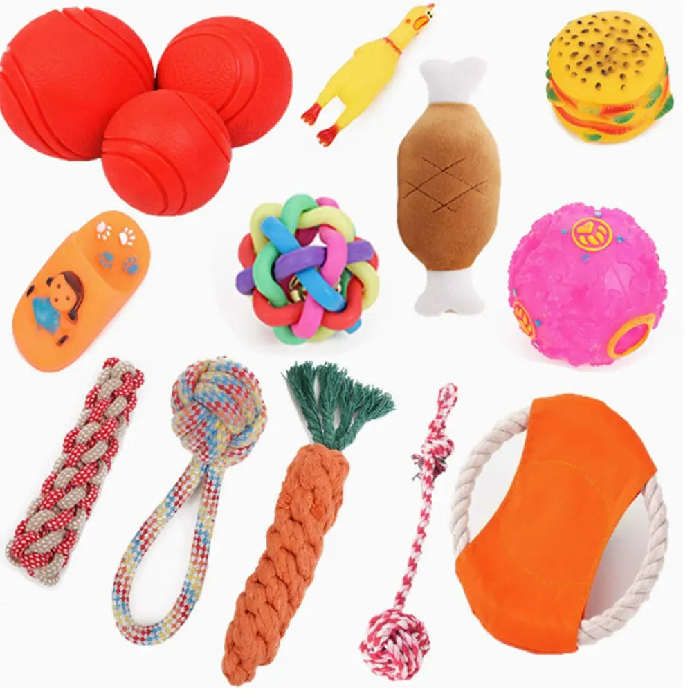 Pet Dog Toys and Supplies: Frisbee, Pet Ball, Puppy Toys, Bite-Resistant Rope Toys, Self-Entertaining Carrot Chew Toys