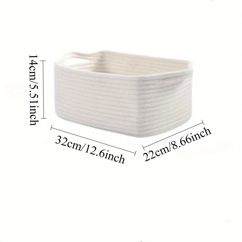 NeatNest™ Handmade Cotton Rope Storage Basket