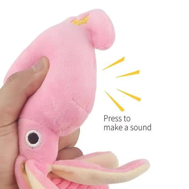 Dog toys; sound-emitting cotton rope octopus; durable chew toys for cleaning teeth; interactive pet toys.
