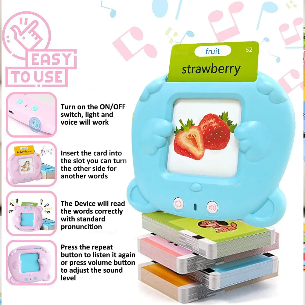 Early Learning Interactive Audio Flashcard Toy for Kids