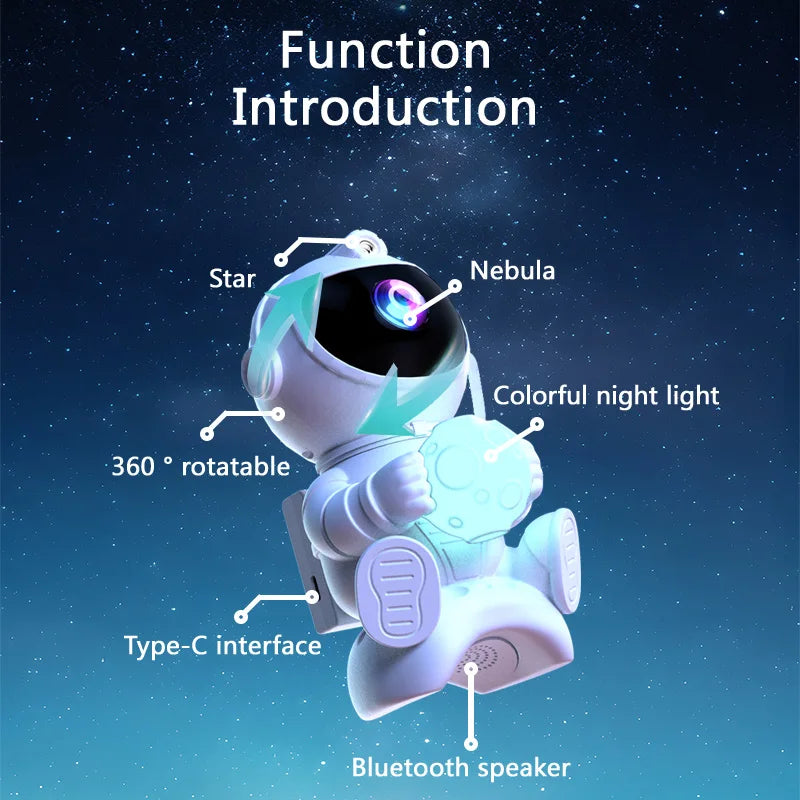 AstroGlow™ 2-in-1 Galaxy Projector & Bluetooth Speaker