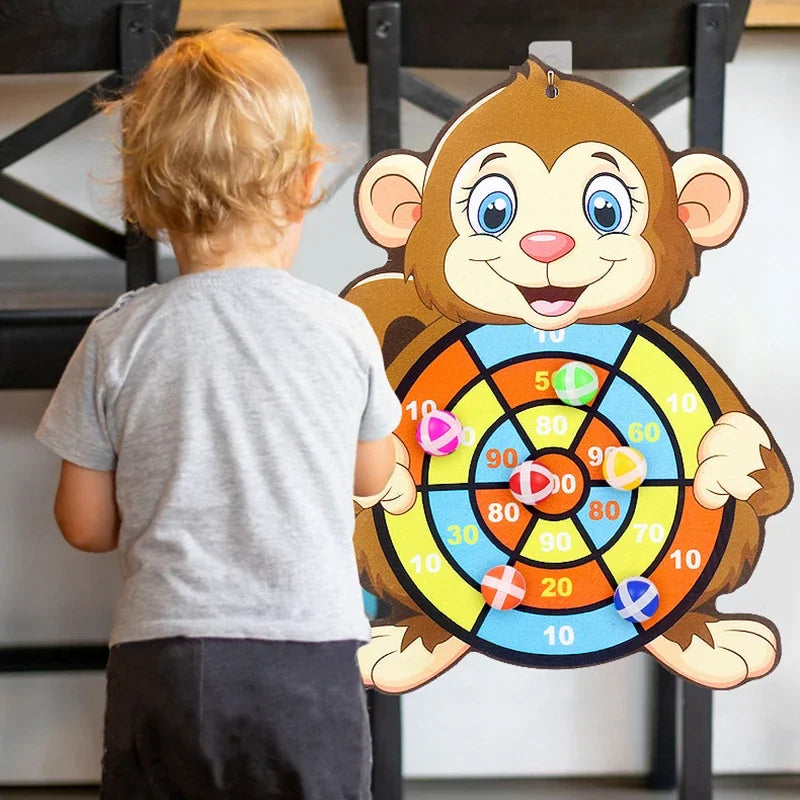 Montessori Sticky Ball Dart Board Game