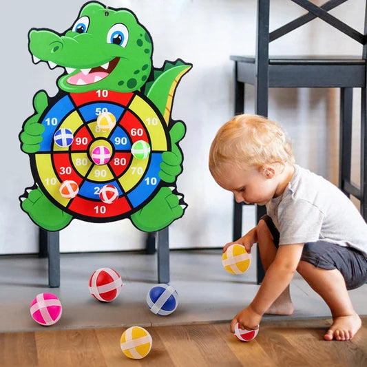 Montessori Sticky Ball Dart Board Game